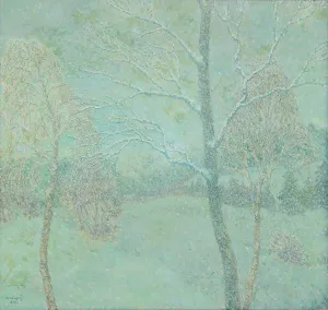 Snowy Prints: Snowfall, 1928. Creator: William Henry Singer