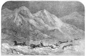 Caravan Prints: Snowstorm in Armenia - Dr. Sandwith and his Party crossing the Allah-Akbar Mountain