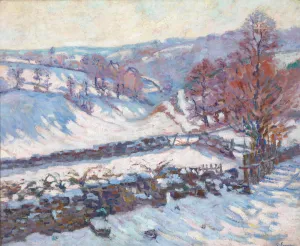 Snowy Landscape at Crozant. Artist: Guillaumin, Jean-Baptiste Armand (1841-1927) Snowy Landscape at Crozant. Artist: Guillaumin, Jean-Baptiste Armand (1841-1927)