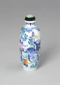 Tribute Prints: Snuff Bottle with Eight Foreign Figures Bearing Tribute, Qing dynasty