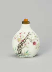 Daoguang Period Prints: Snuff Bottle with Prunus, Bamboo, and Pine, Qing dynasty, Daoguang reign (1820-1850)