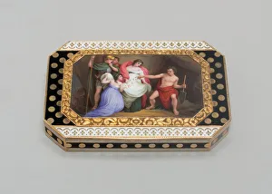 Gold And Enamel Prints: Snuff Box with a Mythological Scene, Switzerland, c. 1814. Creator: Unknown