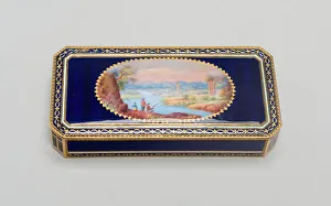 Gold And Enamel Prints: Snuff Box, Switzerland, c. 1780 / 1810. Creator: Unknown