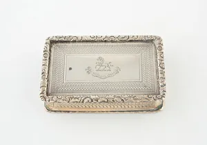 Silver And Silver Gilt Prints: Snuffbox, Birmingham, c. 1898 / 99. Creator: George Unite