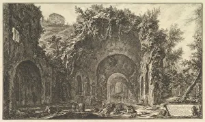 Vedute Di Roma Prints: The so-called Grotto of Egeria (Veduta della fonte e delle spelonche d Egeria fuor del