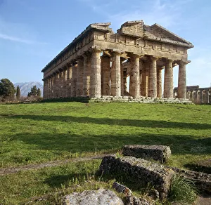 Salerno Prints: The so-called temple of Neptune at Paestum, 5th century BC