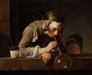 Blowing Bubbles Prints: Soap Bubbles, after 1739. Creator: Jean-Simeon Chardin