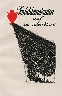 National Assembly Prints: Social Democrats go to the red ballot box!, 1919. Creator: Scheurich, Paul (1883-1945)