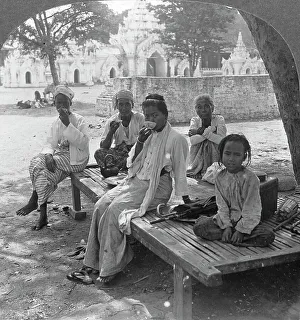 Mandalay Prints: A social drink of coffee, Mandalay, Burma, 1908. Artist: Stereo Travel Co