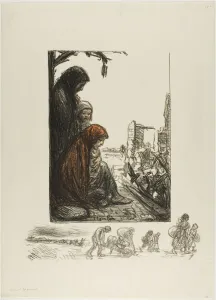 Duty Prints: The Social Duty, 1917. Creator: Theophile Alexandre Steinlen