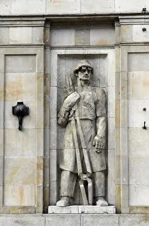 Socialist relief, Constitution Square, Warsaw, Poland. Creator: Unknown