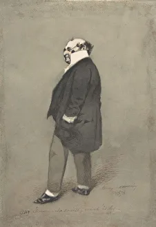 Bourgeoisie Prints: The Society Man (Monsieur Joseph Prudhomme), 1874. Creator: Henry Bonaventure Monnier
