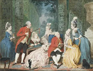 Evening Society Prints: Society in the Palais Royal, ca 1775. Artist: Carmontelle, Louis (1717-1806)