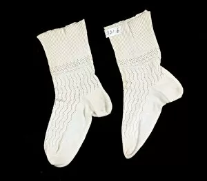 Sock Collection: Socks, American, 1840-60. Creator: Unknown