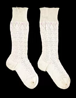 Sock Collection: Socks, American, ca. 1885. Creator: Unknown