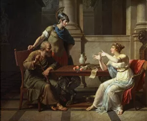 Philosopher Collection: Socrates and Alcibiades at Aspasia, 1801. Artist: Nicolas Andre Monsiau