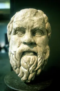 Socrates, Greek philosopher. Roman copy of a lost Greek original of c370 BC