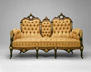 Rosewood Prints: Sofa, 1860 / 70. Creator: Unknown