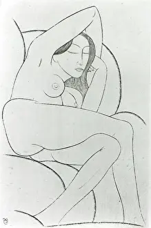 Aberdeen Art Gallery Museums Prints: The Sofa, 1925. Creator: Eric Gill