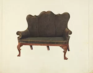 Images Dated 7th April 2021: Sofa, 1935 / 1942. Creator: Unknown
