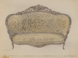 Edith Magnette Prints: Sofa, c. 1936. Creator: Edith Magnette