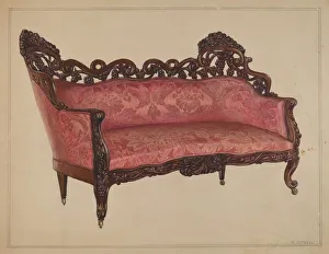 Gussow Bernard Prints: Sofa, c. 1937. Creator: Bernard Gussow