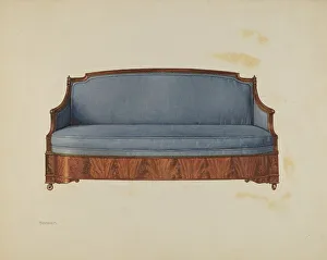Caster Prints: Sofa, c. 1937. Creator: Ernest Busenbark