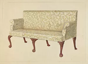 Images Dated 7th April 2021: Sofa, c. 1940. Creator: Unknown