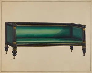 Empire Style Prints: Sofa (Empire), 1936. Creator: Unknown