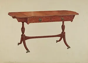 Caster Prints: Sofa Table, c. 1939. Creator: Francis Borelli