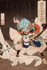 Restraining Prints: Soga no Goro Tokimune Held Back by Gosho no Goromaru