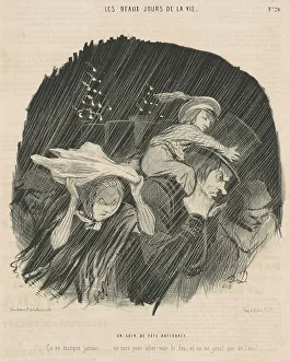Un soir de fête nationale, 19th century. Creator: Honore Daumier