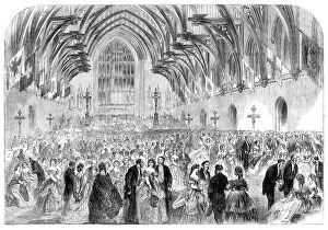Crinoline Collection: Soiree of the Social Science Association at Westminster Hall, 1862. Creator: Smyth