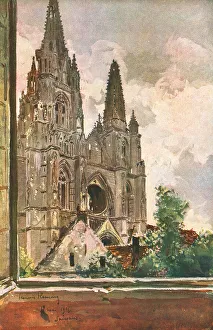 Shelling Prints: Soissons; Les ruines de Saint-Jean-des-Vignes, a Soissons, 1915. Creator: Francois Flameng