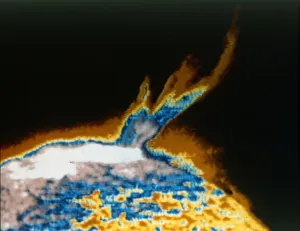 Eruption Prints: Solar eruption or flare. Creator: NASA