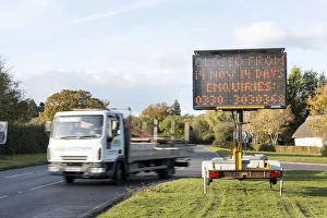 Solar Variable Message Temporary Road Sign 2016. Creator: Unknown Solar Variable Message Temporary Road Sign 2016. Creator: Unknown