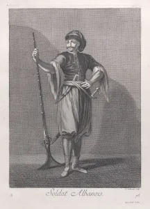 Albania Prints: Soldat Albanois, 1714-15. Creator: Unknown