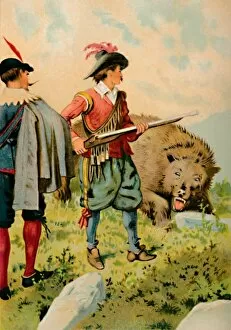 Grimm Collection: The Soldier and the Bear, 1901. Artist: Edward Henry Wehnert
