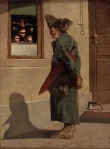 Dentist Prints: Soldier At The Denture Shop. Artist: Schalck, Adam Ernst (1827-1865)
