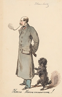 Friedrich Carl Von Prints: Soldier with a dog, 1850-1860. Creator: Friedrich Carl von Scheidlin
