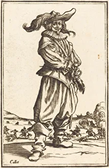 Callot Jacques Collection: Soldier with Feathered Cap. Creator: Unknown