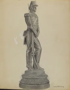 Joseph Rothenberg Prints: Soldier Figure, c. 1936. Creator: Joseph Rothenberg