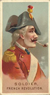 Stereotype Prints: Soldier, French Revolution, from Worlds Smokers series (N33) for Allen &amp