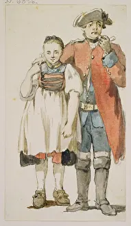 Locals Prints: Soldier and girl, c1771-1772. Creator: Georg Melchior Kraus