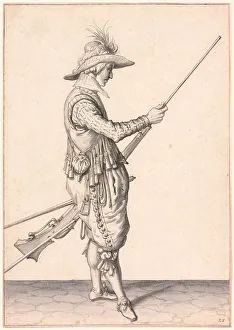 Gheyn Jacques De Ii Prints: A Soldier Loading a Musket, Ramme in Your Pouder