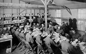Army Camp Prints: Soldier records, Camp Upton, 1917 or 1918. Creator: Bain News Service