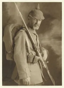 1914 Prints: Soldier in Uniform WWI, 1914. Creator: Rudolf Duhrkoop