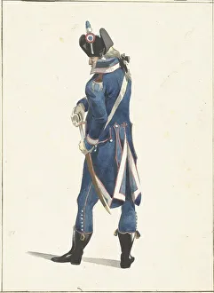 Dirk Langendijk Prints: Soldier who pulls his saber, 1758-1805. Creator: Dirk Langendijk
