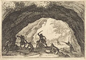 Soldiers Attacking Robbers, c. 1617. Creator: Jacques Callot Soldiers Attacking Robbers, c. 1617. Creator: Jacques Callot