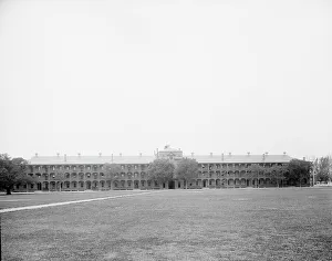 Barracks Prints: Soldiers barracks, Fort Monroe, Va. between 1900 and 1906. Creator: Unknown